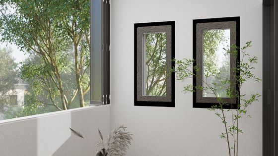 Op maat gemaakte Aluminium Hooggehangen Venster Glas Aluminium Patio Venster Casement