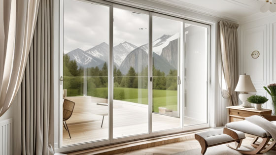2.0 mm Moderne aluminium schuifglasdeuren geanodiseerde oppervlakte afwerking
