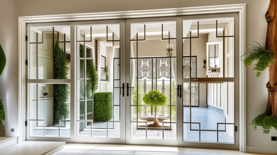 Geventileerde Aluminium-huisdeuren met schuifglas