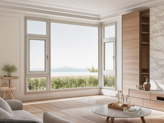 Moderne Aluminium beklede Casement Windows Warmte-isolatie Op maat