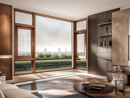 Staafdicht aluminium raam Casement venster Horizontaal glasvezel scherm