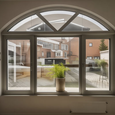 Op maat gemaakte glazen ruiten, onderkant gehangen, vaste aluminium ramen