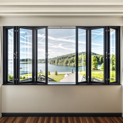 Gecustomiseerde industriële aluminium ramen brandwerend schuif accordeon ramen