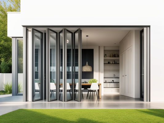 Anodiserend tweevoudig vouwglas Vensters Geluidsreductie Winddicht