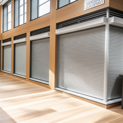 Residentiële aluminium rollende deur Commerciële aluminiumalloy frame gate
