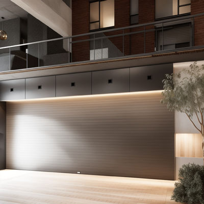 Zilveren moderne aluminium rolluik voor commerciële gebouwen