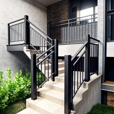 OEM Contemporary Stair Handrail Balustrade Aluminium Slank Ontwerp