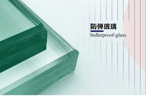 10000 vierkante meter produceren van gebogen kogelwerend glas met UV-bescherming